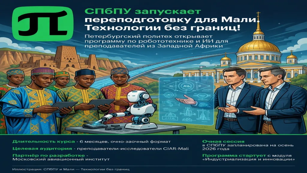 СПбПУ запускает переподготовку для Мали. Технологии без границ!